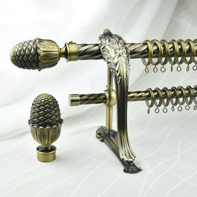 China 28/19mm Bronzevorhang Finials-verdrehter Gardinenstange-Vorhang Rod Accessories zu verkaufen