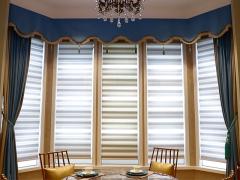 Day Night Intelligent Window Blinds Double Layer Zebra Style With Smart Control