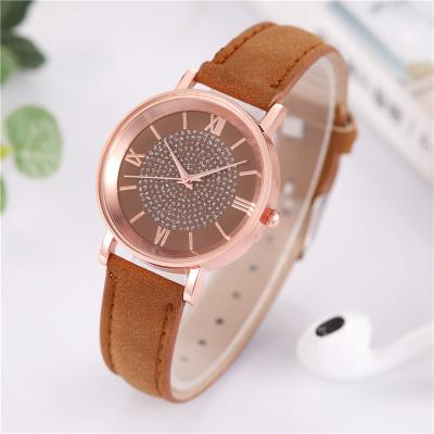 China New Fashion Ladies Watch Roman Date Scale Quartz Watch Hand Women Watch Automatic Sun Net Red Starry Pattern for sale