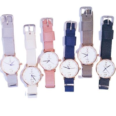 China Automatic Single Date Canvas Belt Ladies Watch Cool Small All-match Fashion Watch Quartz Watch for sale