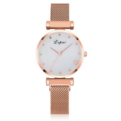 China Alarm Women Quartz Watch Magnet Buckle Women Watch Fashion Stainless Steel Watch for sale