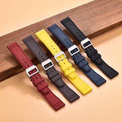 China JUELONG Quick Release FKM Watch Band Fluororubber Textured Watch Strap 20/21/22mm for sale