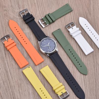 China JUELONG T-Pattern Design 20mm 22mm FKM Rubber Watch Strap Bracelet Strap Watch Rubber for sale