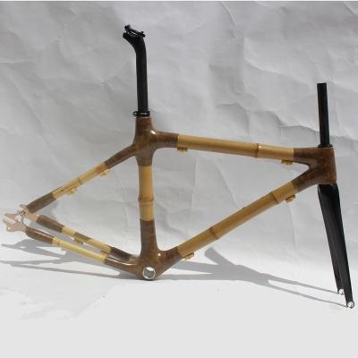 China Road Bikes Bamboo Frameset Fixed Frame Fixie Track Bike Road Bike Free Shipping Fixed Bike For 700x23c to 40c for sale