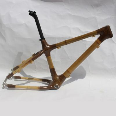 China Free Shipping Naturefly Mountain Bikes Fat Bike Mountain Frame 26er Bamboo Snow Bike Frameset 135 QR 26x4.0 for sale