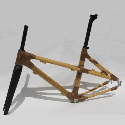 China Road Bikes Bamboo Frameset Road Disc Frame Bike Gravel Bike Full Speed ​​For 700x35 To 42c for sale