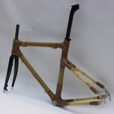 China Road Bikes 42c Bamboo Frameset Bamboo Frameset Free Shipping Gravel Bike Frame Road Disc Frame Gravel Bike 700x35 for sale