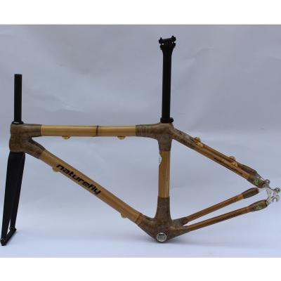 China Road Bikes Bamboo Bicycle Frameset Frameset Bamboo Frameset Road Frame Naturefly Bike Full Speed ​​Bike 700c for sale