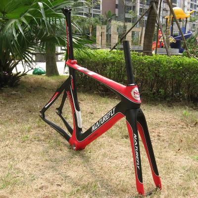 China Road Bikes 700c Red FiXie Carbon Track Bike Frame Bike Single Speed ​​Frameset Fixed Speed ​​Frame for sale