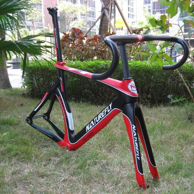 China Road Bikes 700c Red FiXie Carbon Track Bike Frame Bike Single Speed ​​Frameset Fixed Speed ​​Frame for sale