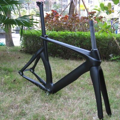 China Road Go Naturefly Matt Carbon Track Bike Frame FiXie Bicycle Frameset Fixed Speed ​​Frame for sale