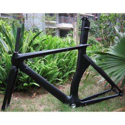 China Road Bikes Free Shipping Black 700c Carbon Road Bike Frame Triathlon Bicycle Frame Trial Frameset Time Full Speed for sale