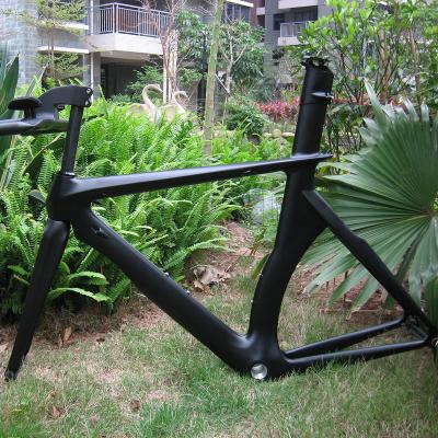 China Road Bikes Free Shipping Black 700c Carbon Road Bike Frame Triathlon Bicycle Frame Trial Frameset Time Full Speed for sale