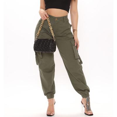 China Fashion Viable High Quality High Waisted Culotte Custom Solid Casual Women's Pants And Cargo Jogger Pants Long Trousers for sale