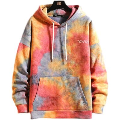 China 2021 Anti-wrinkle Hoodie Men's Autumn New Men's Print Tie Dye Pullover Sweater Sweater Sweater Coat Top Coat for sale