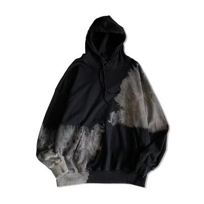 China Autumn And Winter Wind Fried Printed Anti-Wrinkle Old Loose Tie Dyed Hoodie Men's Dark Street Hoodie for sale