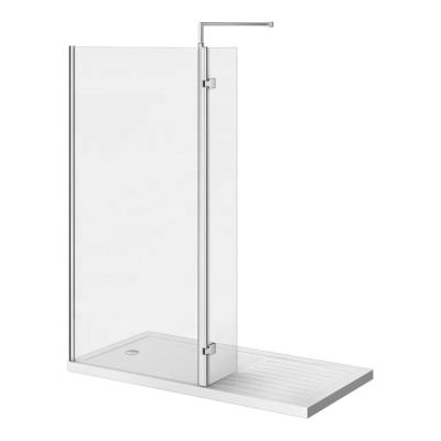 China Modern Frameless Tempered Glass 6/8/10 Mm Walk In Shower Door Enclosure for sale