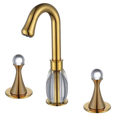 China Modern Perfume Bottle Shape Luxury Gold Bathroom Basin Sink Faucet Mixer for sale