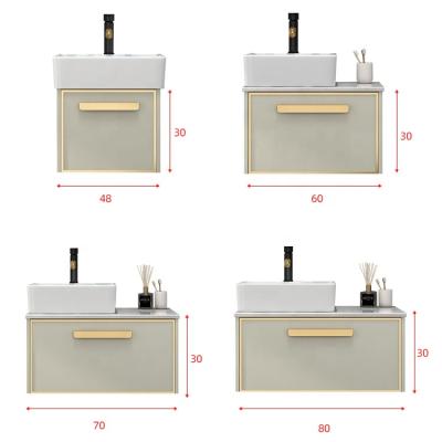 China Modern Small Bathroom Small Bathroom Cabinet Vanity Set Available for sale