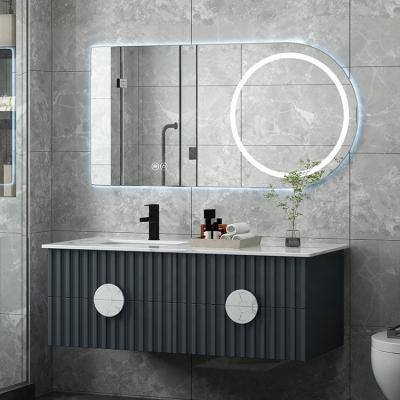 China Modern Hotel Bathroom Furniture Set Double Sink Bathroom Vanity Cabinet Unit for sale