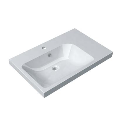 China Modern Bathroom Under Mount Single Sink Resin Stone Wash Basin for sale