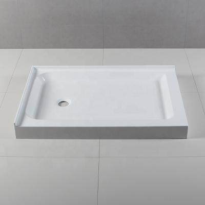 China Rectangle Bathroom Eco - Friendly CUPC White Acrylic Walk In Shower Base Tray for sale