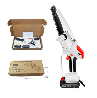 China Cheap Price Mini Chainsaw Lithium Battery Anti-Skid Electric Cordless Portable Chainsaw Online Shopping With Protective Shield Pruning Saw for sale