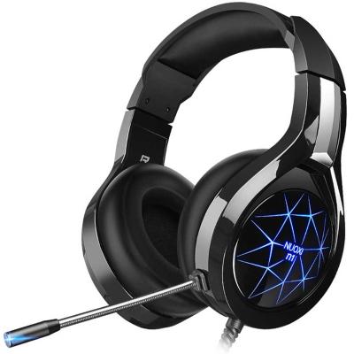 China Head-mounted Computer Wired Gaming Headphones Universal Luminous Stereo Desktop Gaming Headset With Microphone for sale