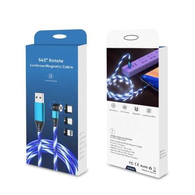 China Fast Charging LED Magnetic Data Cable 3 in 1 USB Lightning Fast Charger for sale