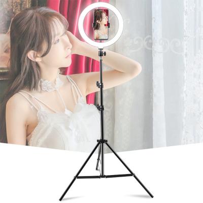 China Amazon Hot Sale 10 Inch LED Adjustable Selfie Ring Light Tempurate Color Photographic Lighting with 1.6M 2.1M Tripod Stand for Tiktok YouTube Video for sale