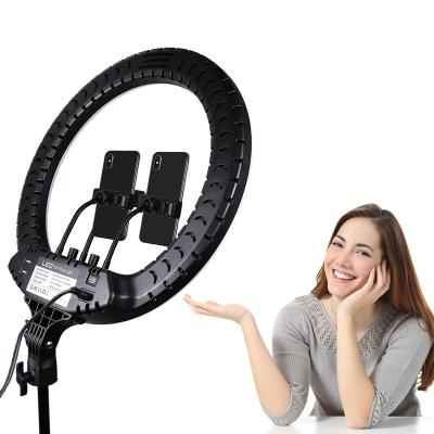 China 18 Inch Dimmable Photographic LED Ring Light Selfie Ring Light Adjustable Color Tempurate with Tripod Stand for sale