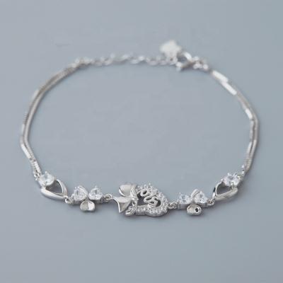 China TRENDY Fashion Charm S925 Sterling Silver I Love You Bracelet for sale