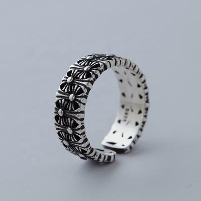 China 2020 Vintage Black Antique Finish s925 Sterling Silver Hydis Amazon Hot Sale Casual / Sporty Ring for sale