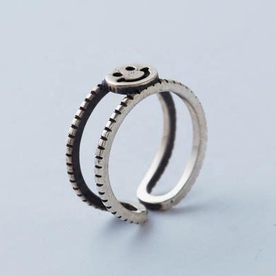 China Sterling Silver Casual Ring Happy Smile Face Mood Ring Hydis Casual/Sporting Jewelry for sale