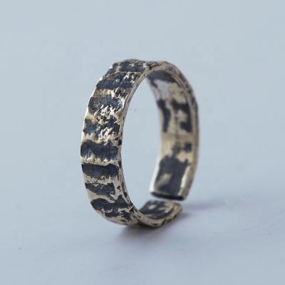 China 2020 Vintage Antique Silver Ring Casual / Sporty Style Black Bronze Color for sale