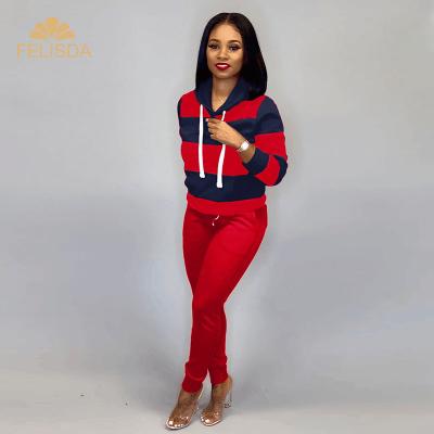 China High Quality Women's Breathable Tracksuit Long Sleeve Casual Patchwork 2 Piece Two Piece Set Pants for sale