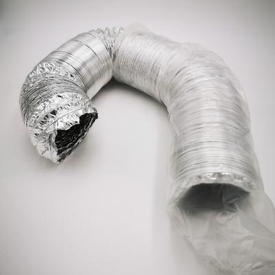 China Non-Insulated Aluminum Foil Flexible Ventilation Air Duct Single/Double Layer China Flexible HVAC System Suppliers for sale