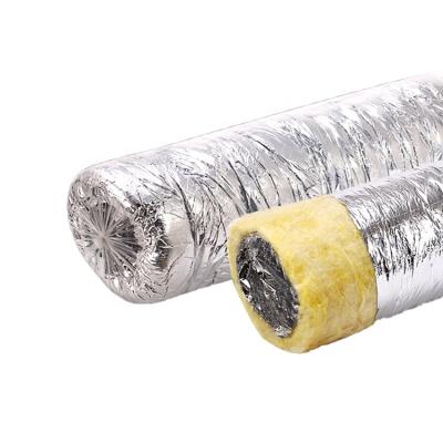 China Flexible HVAC System Air Conditioning Aluminum Foil Fiberglass Insulated Flexible Duct for sale