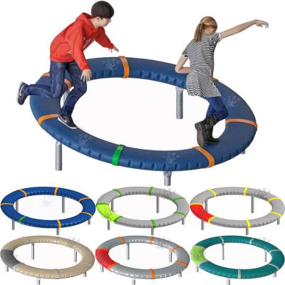 China Running Douli Updated Ring Carousel Playground Equipment LLDPE Supernova Magic Inclined Rotating Balancing Running Circle for sale