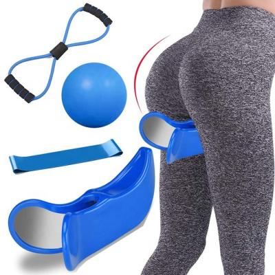 China PVC 4 in 1 Mini Exercise Ball Resistance Loop Band 8 Shape Stretch Tube Muscle Hip Pelvic Trainer for sale