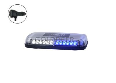 China Clear PC Dome Magnetic Mini Lightbar , Tir 36W Blue White Warning Light Bars for sale