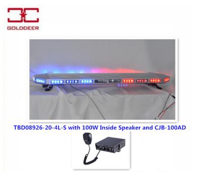 China DC 12V/24V 80W Led Warning Light Bars With 100W Inside Speaker CE / FCC for sale