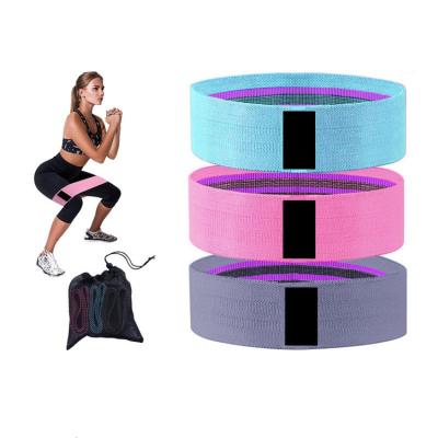 China High Elasticity Fabric Elastic Workout Exercise Hip Resistance Bands for sale