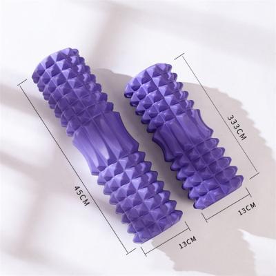 China Yoga Exercise Extra Firm High Density Deep Tissue Massager With Spinal Channel Half Soft Foam Roller for sale