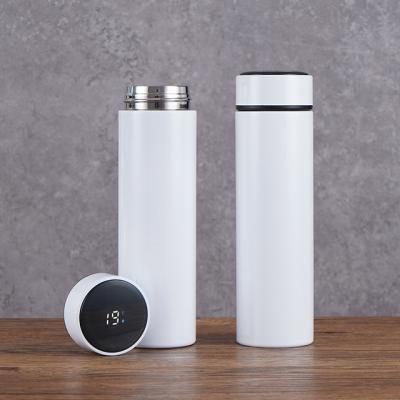 China White Sublimation 500ml Stainless Steel Temperature Display Vacuum Viable Insulated Thermos Mug Tumbler for sale