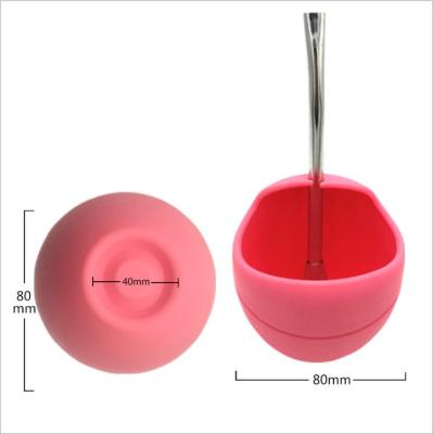 China 2020 Viable Mateo Tea Cup Silicone HOT Yerba Mate Gourd Cup with Bombilla Drain Straw for sale