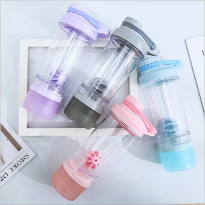 China Eco Sustainable Sports Women Training Bodybuilding Free Logo Plastic Gym Protein Mixing Custom Shaker Cup Water Bottle Jug BPA for sale