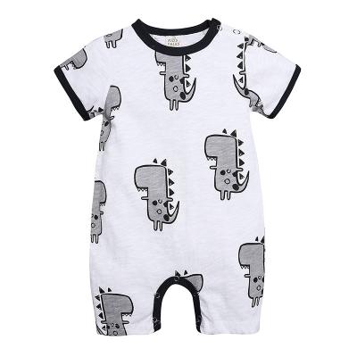 China Newborn Newborn Baby Romper Cotton Sleeve Baby Boy Clothing Fashion Casual Short Design Summer Knitted Baby Clothes for sale