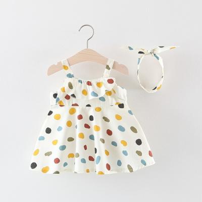 China 2019 New Design Breathable High Quality Stitch Print Dress Two Piece Set For Babies for sale