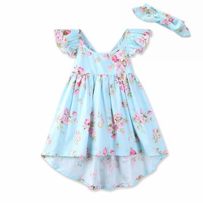 China High Grade 100% Sustainable Cotton Girls Dresses Wholesale Kids Clothing for sale